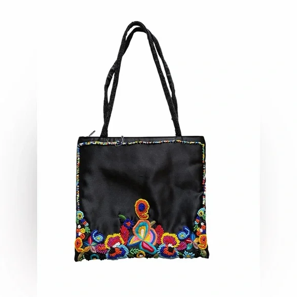 Y2K beaded folk shoulder bag - Picture 1 of 8